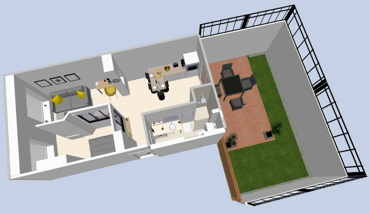 Le P'Tit Atelier, Terrasse Privative Appartement Lorient Buitenkant foto